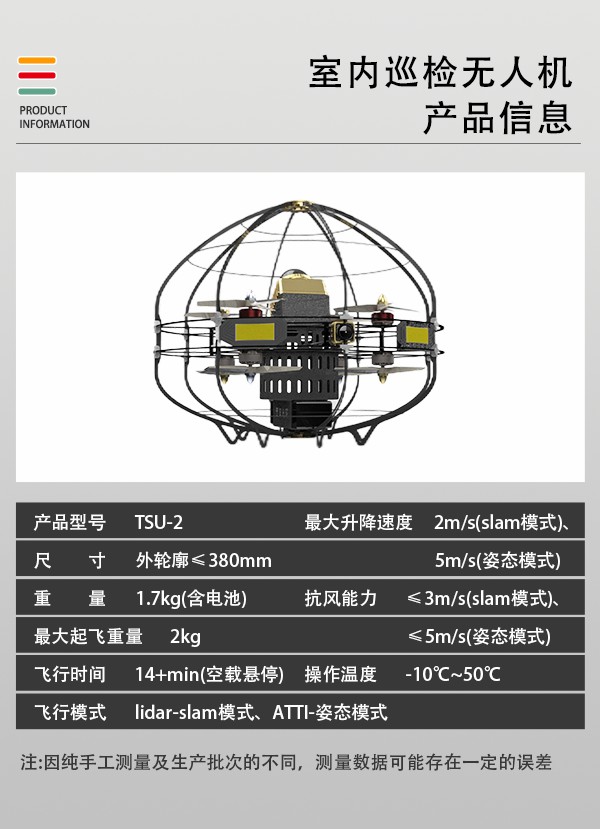 室內(nèi)巡檢無人機TSU-2型(圖2)